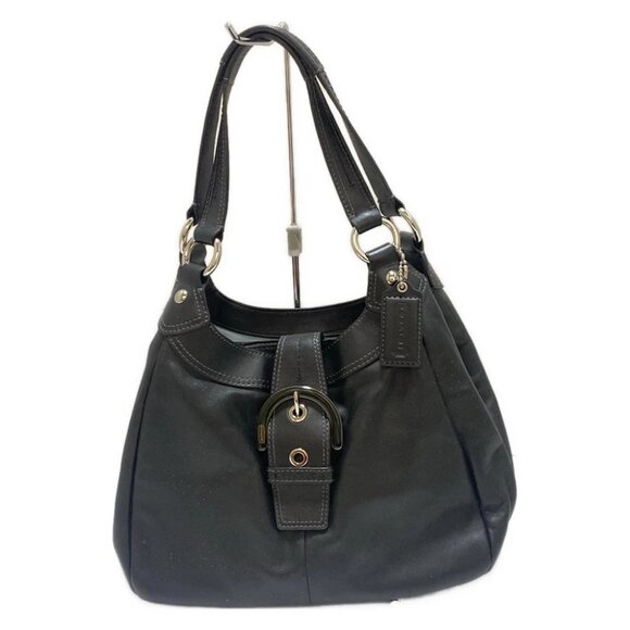 Auth COACH Soho leather hobo F17219 Black Leather - Shoulder Bag - Picture 1 of 11